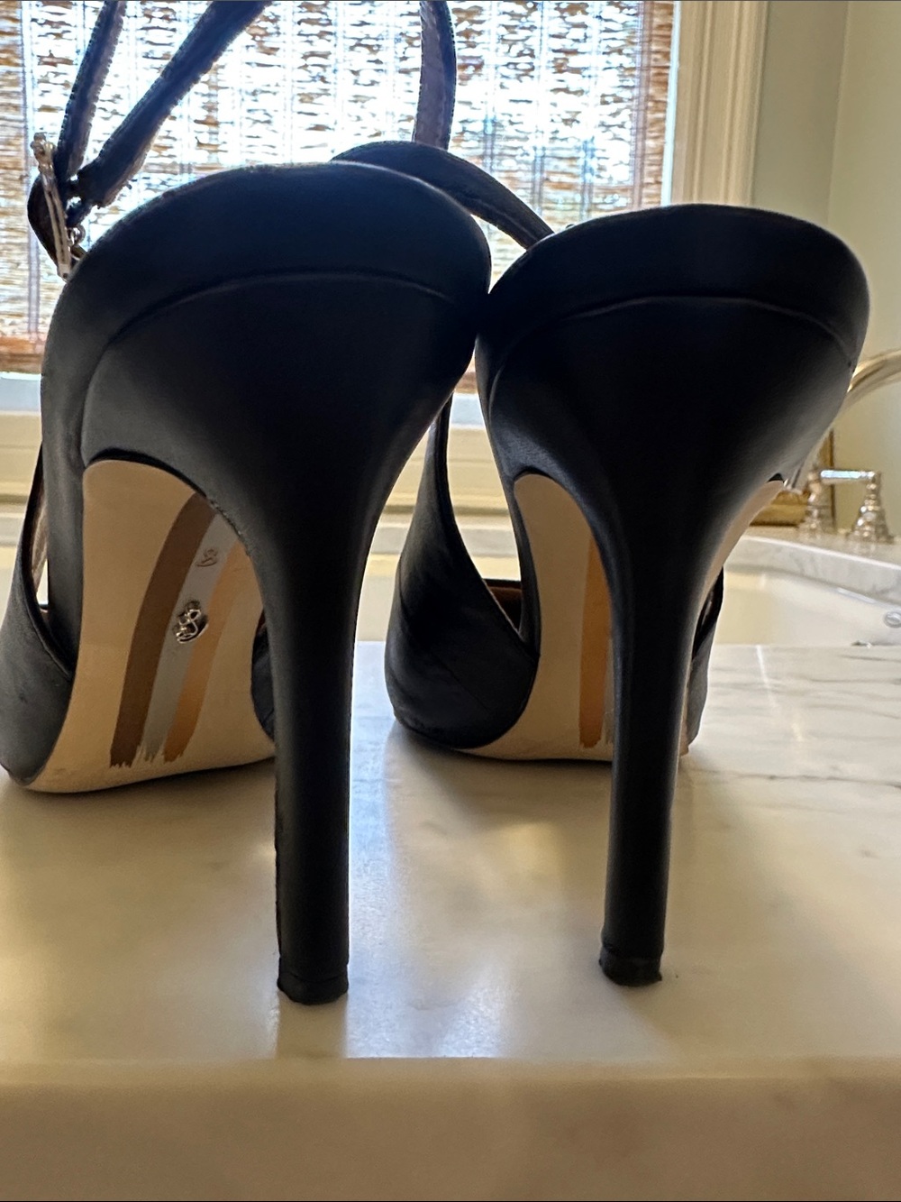 Sam Edelman Hazel Black Pointed-Toe Slingback Heels - Picture 3 of 6